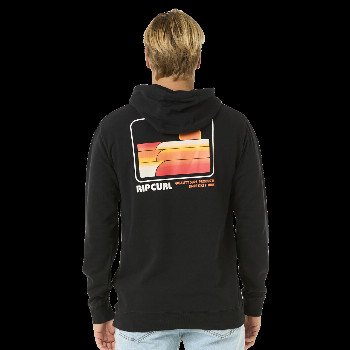 Rip Curl SURF REVIVAL FLEECE HOODIE IN BLACK