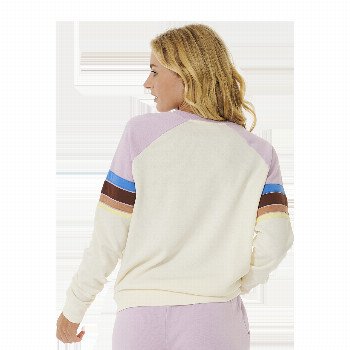 Rip Curl SURF REVIVAL RAGLAN SWEATSHIRT IN LILAC