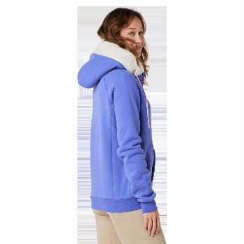 Rip Curl VELOUCHI FUR ZIP HOODIE IN PURPLE