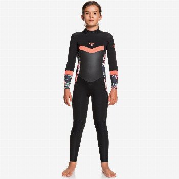 Roxy4/3MM SYNCRO - BACK ZIP WETSUIT FOR GIRLS 8-16 PINK
