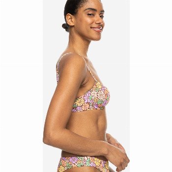 Roxy ALL ABOUT SOL BRALETTE BIKINI TOP IN ROOTBEER
