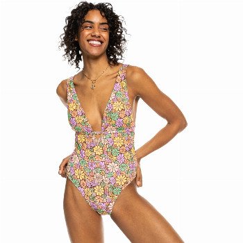 Roxy ALL ABOUT SOL ONE PIECE SWIMSUIT - ROOTBEER