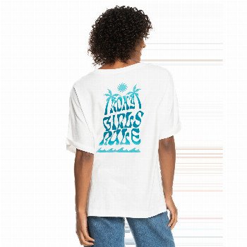 Roxy BACKSIDE SUN T-SHIRT IN SNOW WHITE