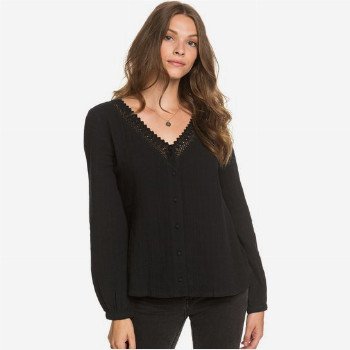 Roxy BEFORE YOU GO - LONG SLEEVE TOP FOR WOMEN BLACK