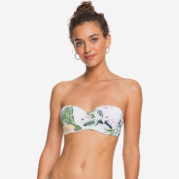 Roxy BLOOM - MOULDED BANDEAU BIKINI TOP FOR WOMEN WHITE