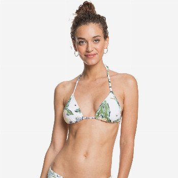 Roxy BLOOM - TIKI TRI BIKINI TOP FOR WOMEN WHITE