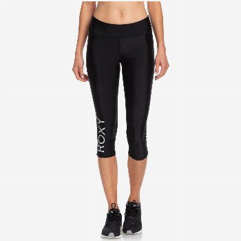 Roxy BRAVE FOR YOU - SPORTS CAPRI LEGGINGS WOMEN BLACK
