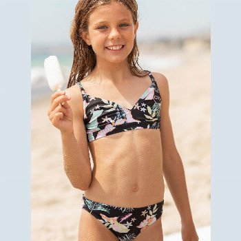 Roxy CALIFORNIA FRIENDS - ATHLETIC BIKINI SET FOR GIRLS 8-16 BLACK