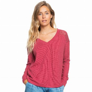Roxy CANDY CLOUDS - LONG SLEEVE TOP FOR WOMEN RED