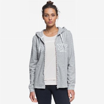 Roxy DOWN ON ME - ZIP-UP HOODIE FOR WOMEN GREY