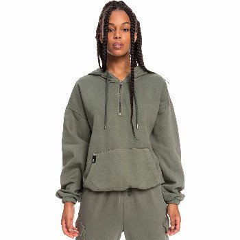 Roxy DOWN THE LINE - HOODIE FOR WOMEN BROWN
