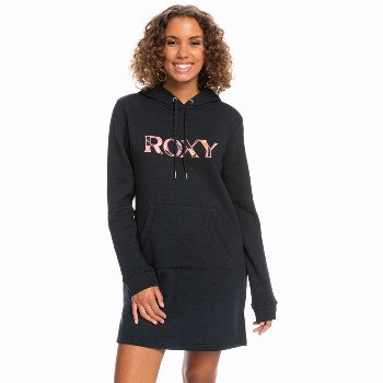 Roxy DREAMY MEMORIES HOODED DRESS - ANTHRACITE