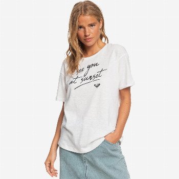 Roxy FOLLOW ME TO THE BEACH A - T-SHIRT FOR WOMEN WHITE