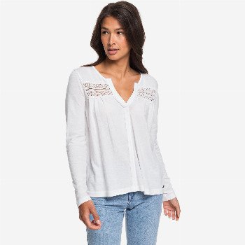 Roxy FOLLOW THE SEA LEVEL - LONG SLEEVE TOP FOR WOMEN WHITE