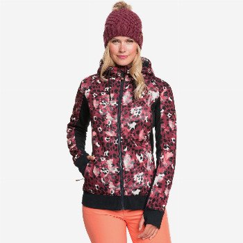 Roxy FROST PRINTED - TECHNICAL ZIP-UP HOODIE FOR WOMEN RED