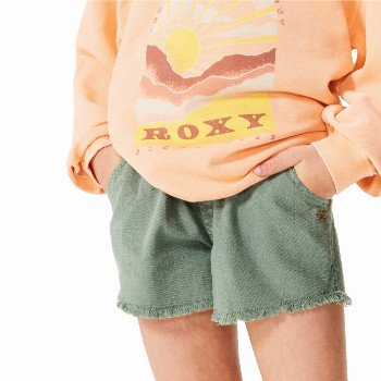 Roxy GIRLS SCENIC ROUTE TWILL SHORTS - AGAVE GREEN