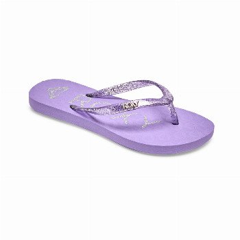 RoxyGIRLS VIVA SPARKLE FLIP FLOPS - HEATHER PURPLE