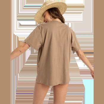 Roxy HANGLOOSE POSTER T-SHIRT IN PORTABELLA