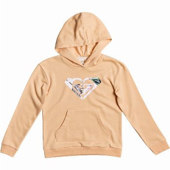 RoxyINDIAN POEM - ORGANIC HOODIE FOR GIRLS 4-16 ORANGE