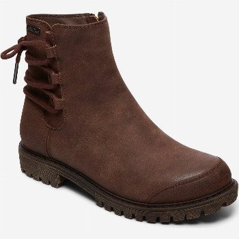 RoxyKEARNEY - FAUX LEATHER BOOTS FOR WOMEN BROWN