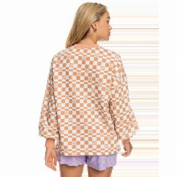 RoxyKINDRED SOULS SWEATSHIRT IN SNOW WHITE SOL POWER