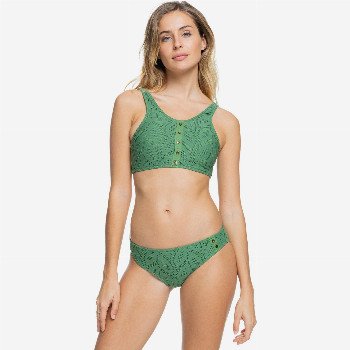 Roxy LOVE SONG - CROP TOP BIKINI SET FOR WOMEN GREEN