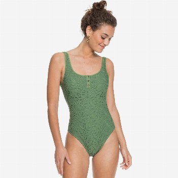 Roxy LOVE SONG - ONE-PIECE SWIMSUIT FOR WOMEN GREEN