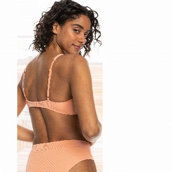 Roxy LOVE THE OCEANIA BIKINI TOP IN SALMON