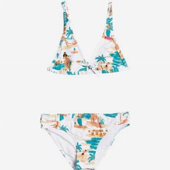 RoxyLOVE WAIMEA - HALTER BIKINI SET FOR GIRLS 8-16 WHITE
