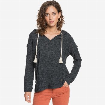 Roxy LOVELY LIFE - LONG SLEEVE PONCHO HOODIE FOR WOMEN BLACK