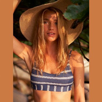 Roxy MOONLIGHT SPLASH - BRALETTE BIKINI TOP FOR WOMEN BLUE