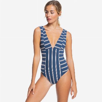 Roxy MOONLIGHT SPLASH - ONE-PIECE SWIMSUIT FOR WOMEN BLUE