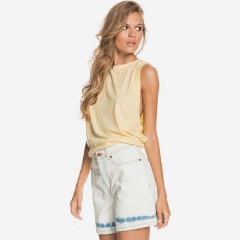 RoxyMORNING SPLENDOUR VINTAGE - DENIM BERMUDA SHORTS FOR WOMEN WHITE