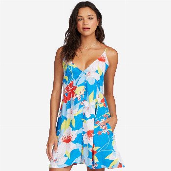 Roxy NEW SILVER STAR - STRAPPY DRESS FOR WOMEN BLUE