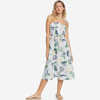 Roxy NOWHERE TO HIDE - STRAPPY MIDI DRESS FOR WOMEN WHITE