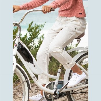 RoxyON THE SEASHORE - LINEN CARGO TROUSERS FOR WOMEN WHITE