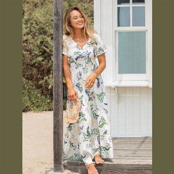 RoxyPARADISE SONG - SHORT SLEEVE MINI DRESS FOR WOMEN WHITE