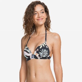 Roxy PRINTED BEACH CLASSICS - MOULDED TRI BIKINI TOP FOR WOMEN BLACK