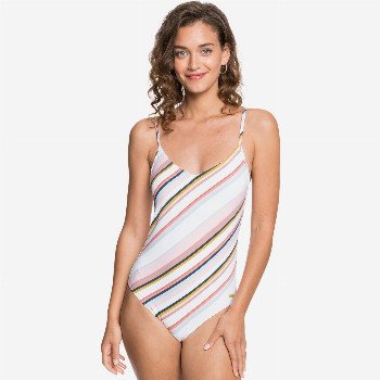 Roxy PRINTED BEACH CLASSICS - ONE-PIECE SWIMSUIT FOR WOMEN WHITE