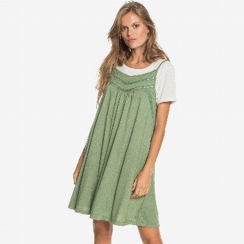 Roxy RARE FEELING - STRAPPY DRESS FOR WOMEN GREEN