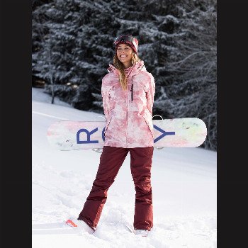 Roxy RIDEOUT - SNOW BIB PANTS FOR WOMEN RED