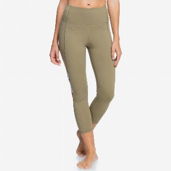 RoxyRUNWAY CIRCLE - TECHNICAL CAPRI LEGGINGS FOR WOMEN BEIGE
