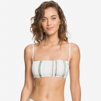 Roxy SEA & WAVES REVO - REVERSIBLE BANDEAU BIKINI TOP FOR WOMEN WHITE