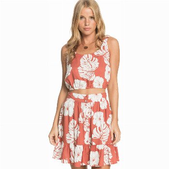 RoxySILVER GLOW PRINTED TOP - MARSALA ISHA