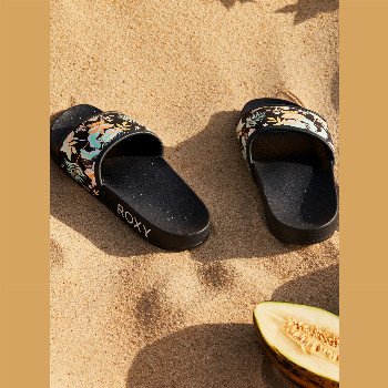Roxy SLIPPY - SANDALS FOR WOMEN BLACK