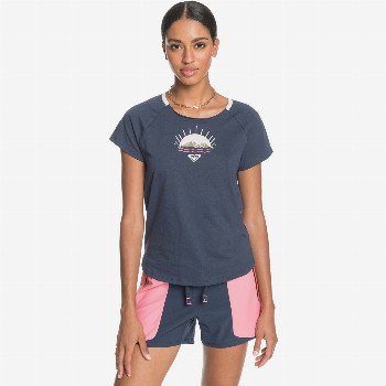 RoxySMILEY DAYS - ORGANIC SPORTS TOP FOR WOMEN BLUE