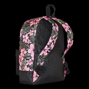 Roxy SUGAR BABY BOTTLE BACKPACK IN ANTHRACITE WIND SWEPT FLORAL