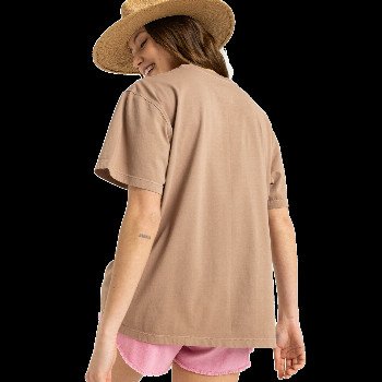 Roxy SUNNY OVERSIZE T-SHIRT IN PORTABELLA