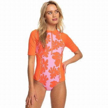 Roxy SURF KIND KATE ONESIE SWIMSUIT - PINK FROSTING