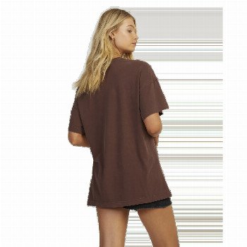Roxy SWEET JANIS T-SHIRT IN BITTER CHOCOLATE